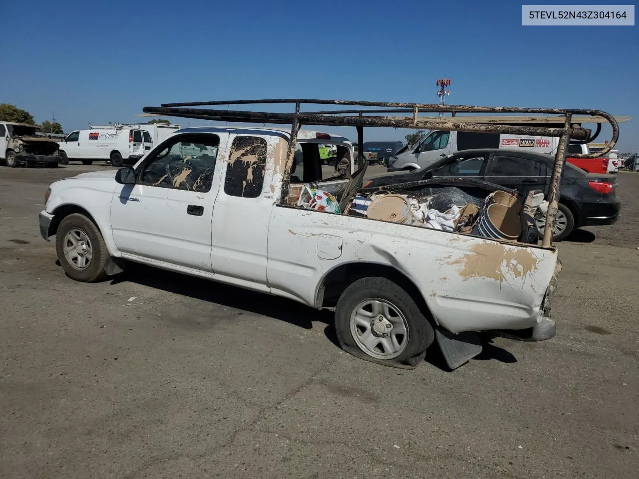 2003 Toyota Tacoma Xtracab VIN: 5TEVL52N43Z304164 Lot: 73425104