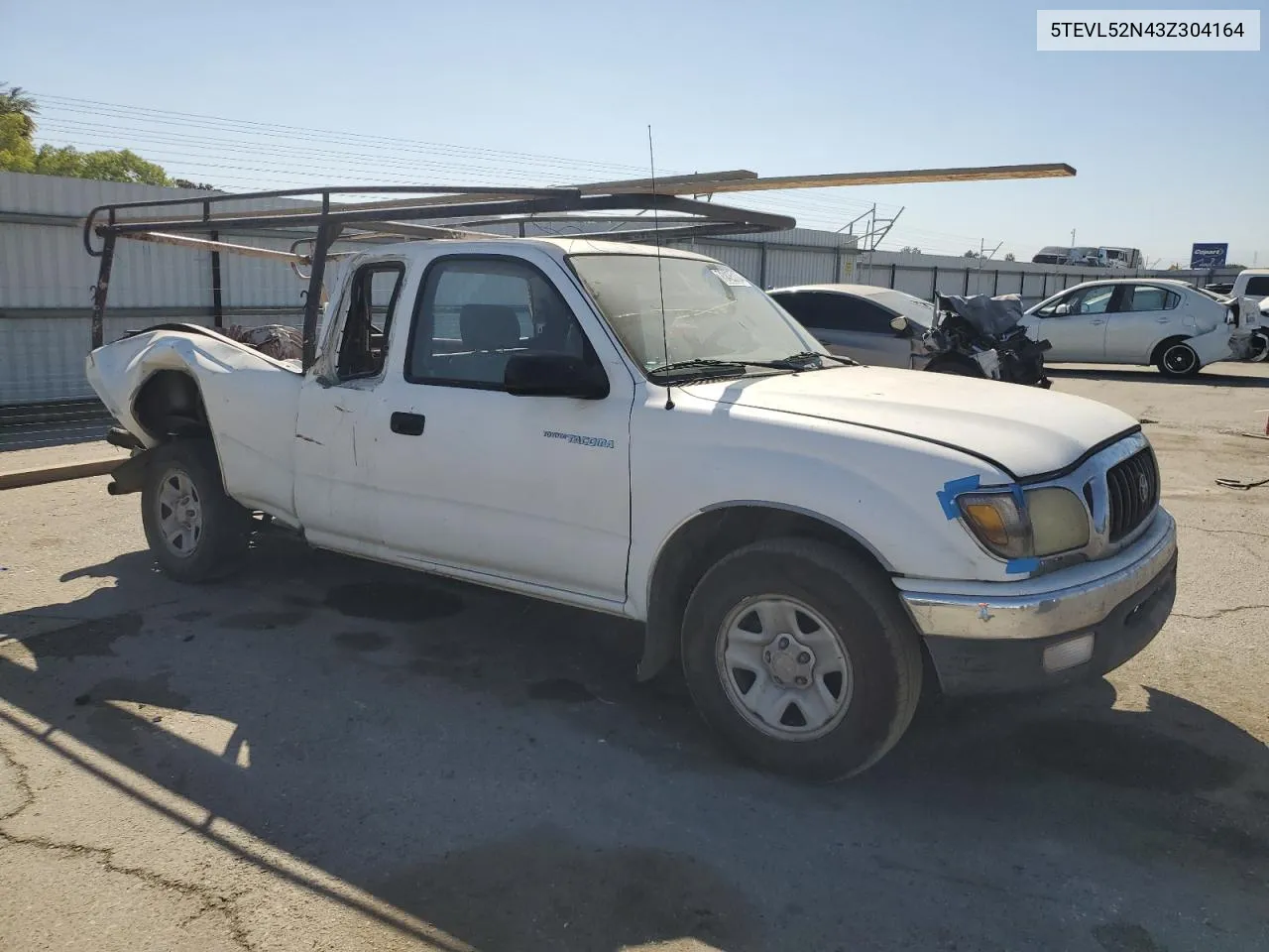 2003 Toyota Tacoma Xtracab VIN: 5TEVL52N43Z304164 Lot: 73425104