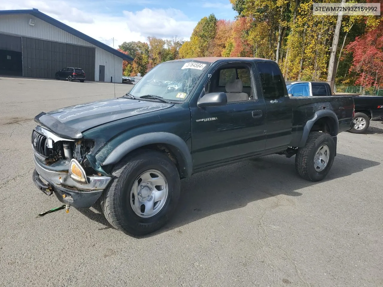 2003 Toyota Tacoma Xtracab VIN: 5TEWM72N93Z159992 Lot: 73764584