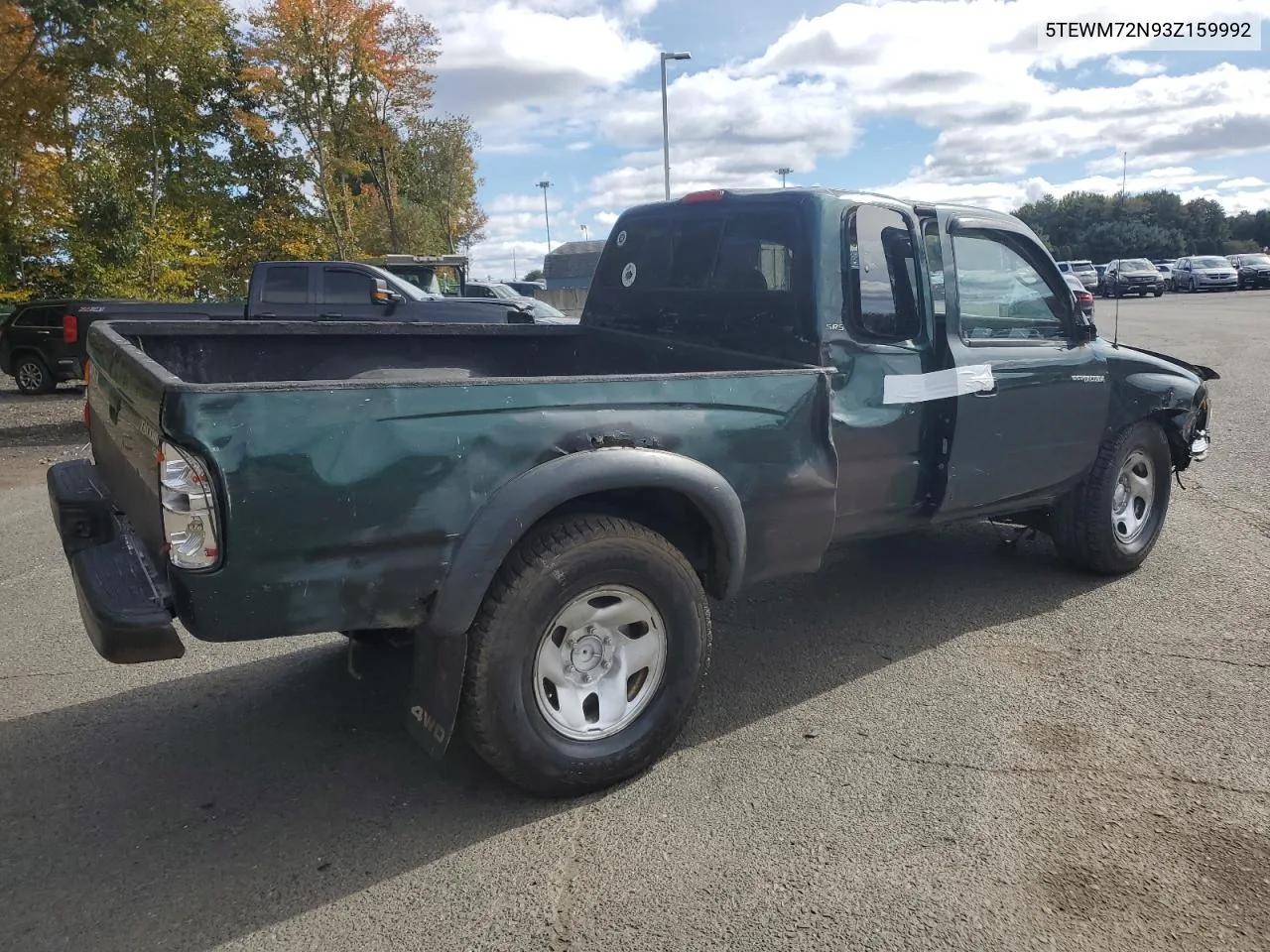 2003 Toyota Tacoma Xtracab VIN: 5TEWM72N93Z159992 Lot: 73764584