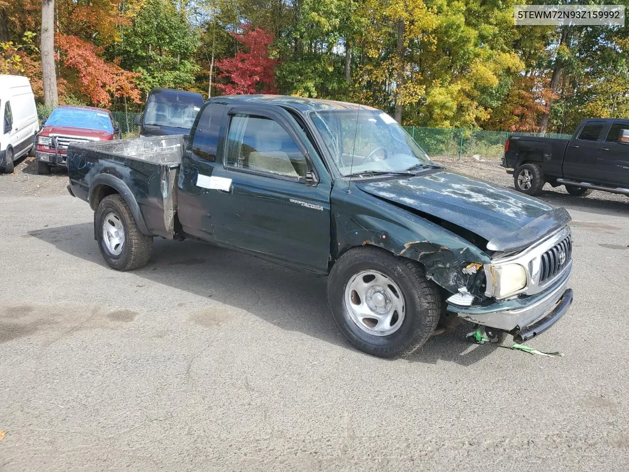 2003 Toyota Tacoma Xtracab VIN: 5TEWM72N93Z159992 Lot: 73764584