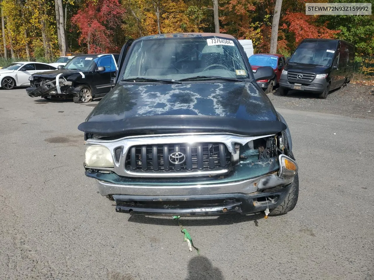 2003 Toyota Tacoma Xtracab VIN: 5TEWM72N93Z159992 Lot: 73764584