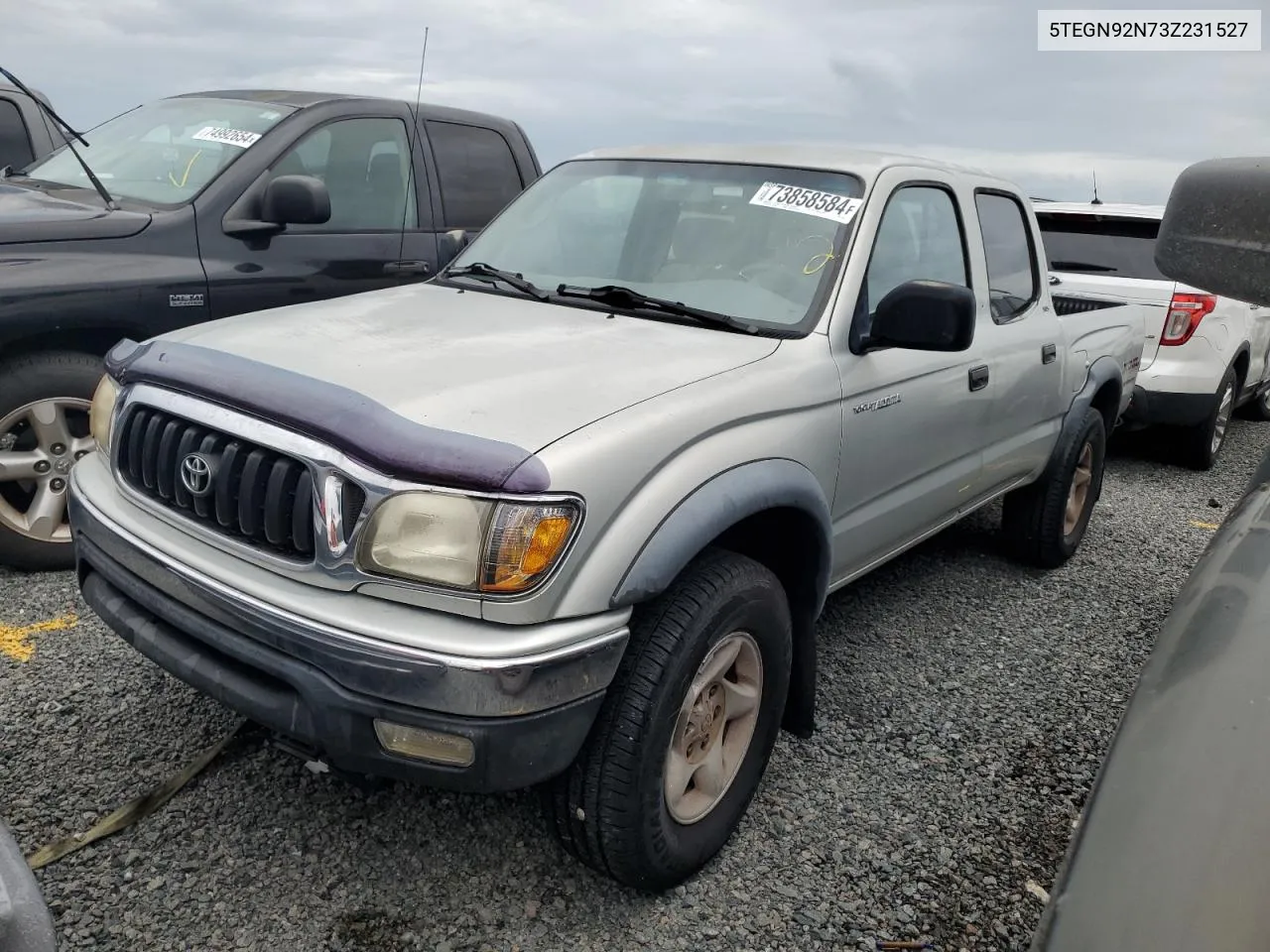 2003 Toyota Tacoma Double Cab Prerunner VIN: 5TEGN92N73Z231527 Lot: 73858584