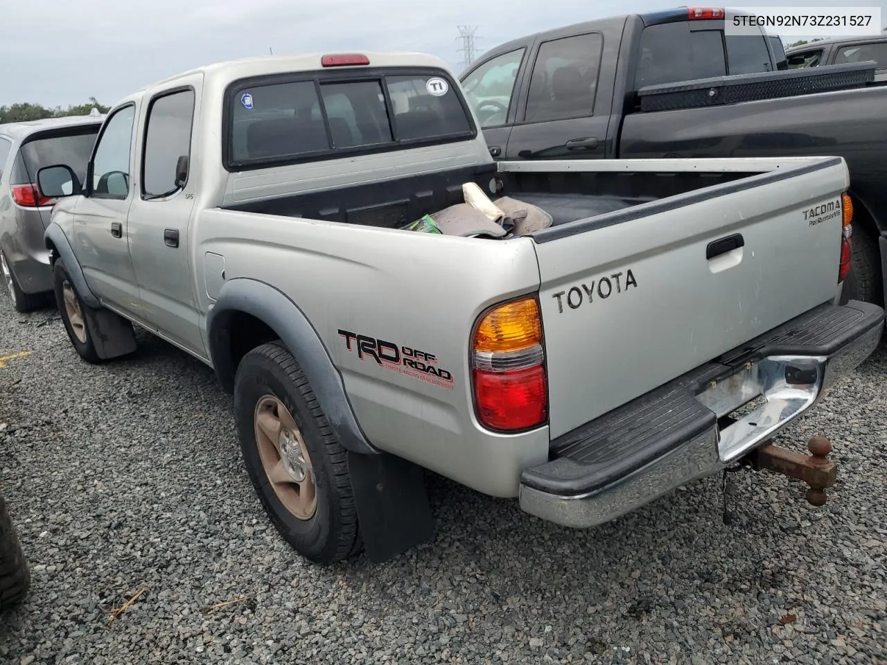 2003 Toyota Tacoma Double Cab Prerunner VIN: 5TEGN92N73Z231527 Lot: 73858584