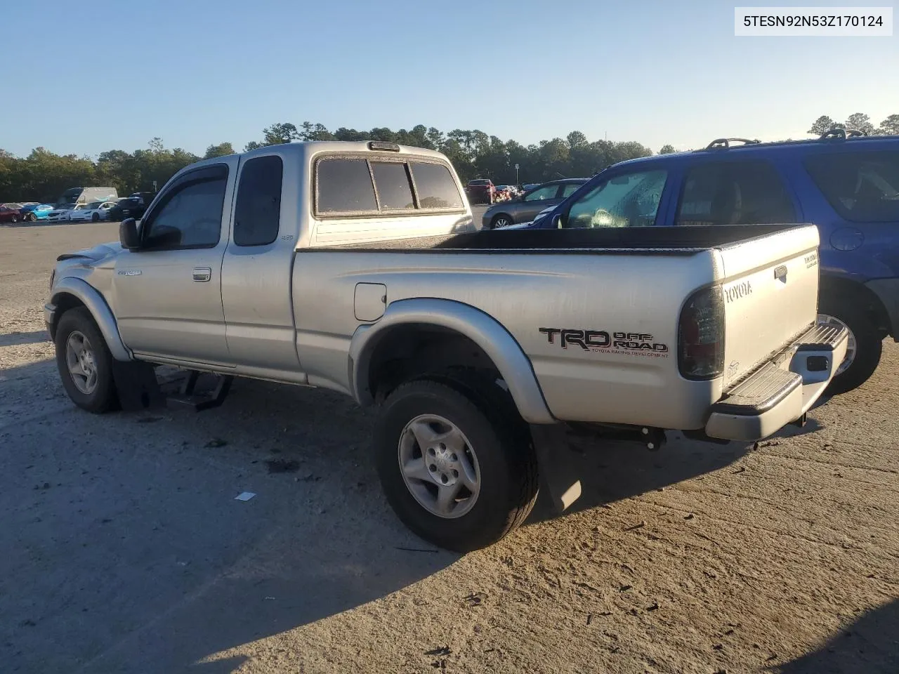 2003 Toyota Tacoma Xtracab Prerunner VIN: 5TESN92N53Z170124 Lot: 74146404