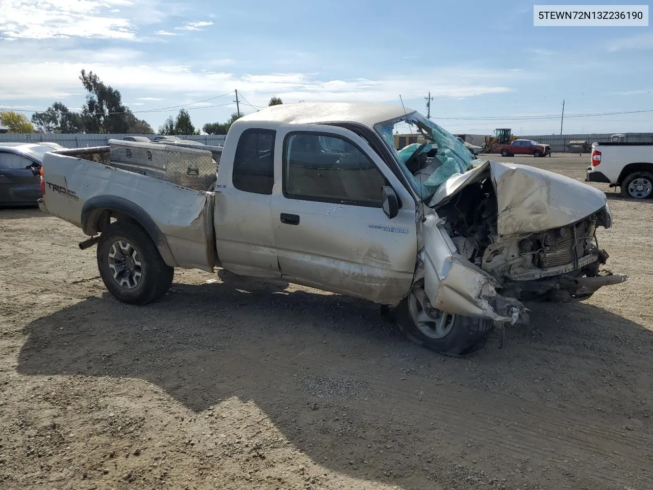 2003 Toyota Tacoma Xtracab VIN: 5TEWN72N13Z236190 Lot: 74260734