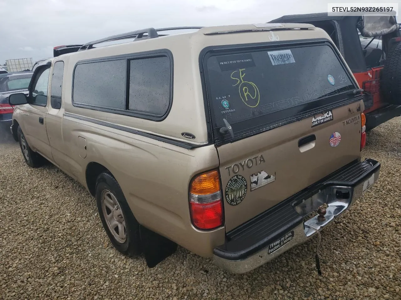 2003 Toyota Tacoma Xtracab VIN: 5TEVL52N93Z265197 Lot: 74276354