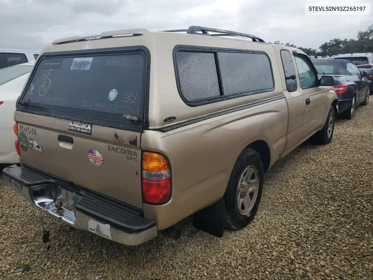 2003 Toyota Tacoma Xtracab VIN: 5TEVL52N93Z265197 Lot: 74276354