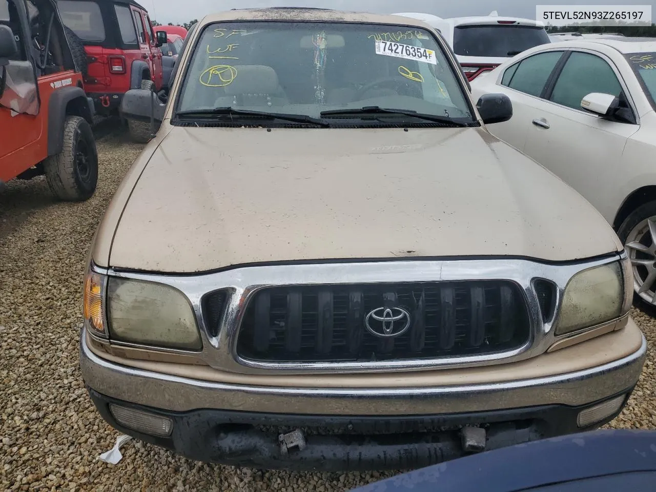 2003 Toyota Tacoma Xtracab VIN: 5TEVL52N93Z265197 Lot: 74276354