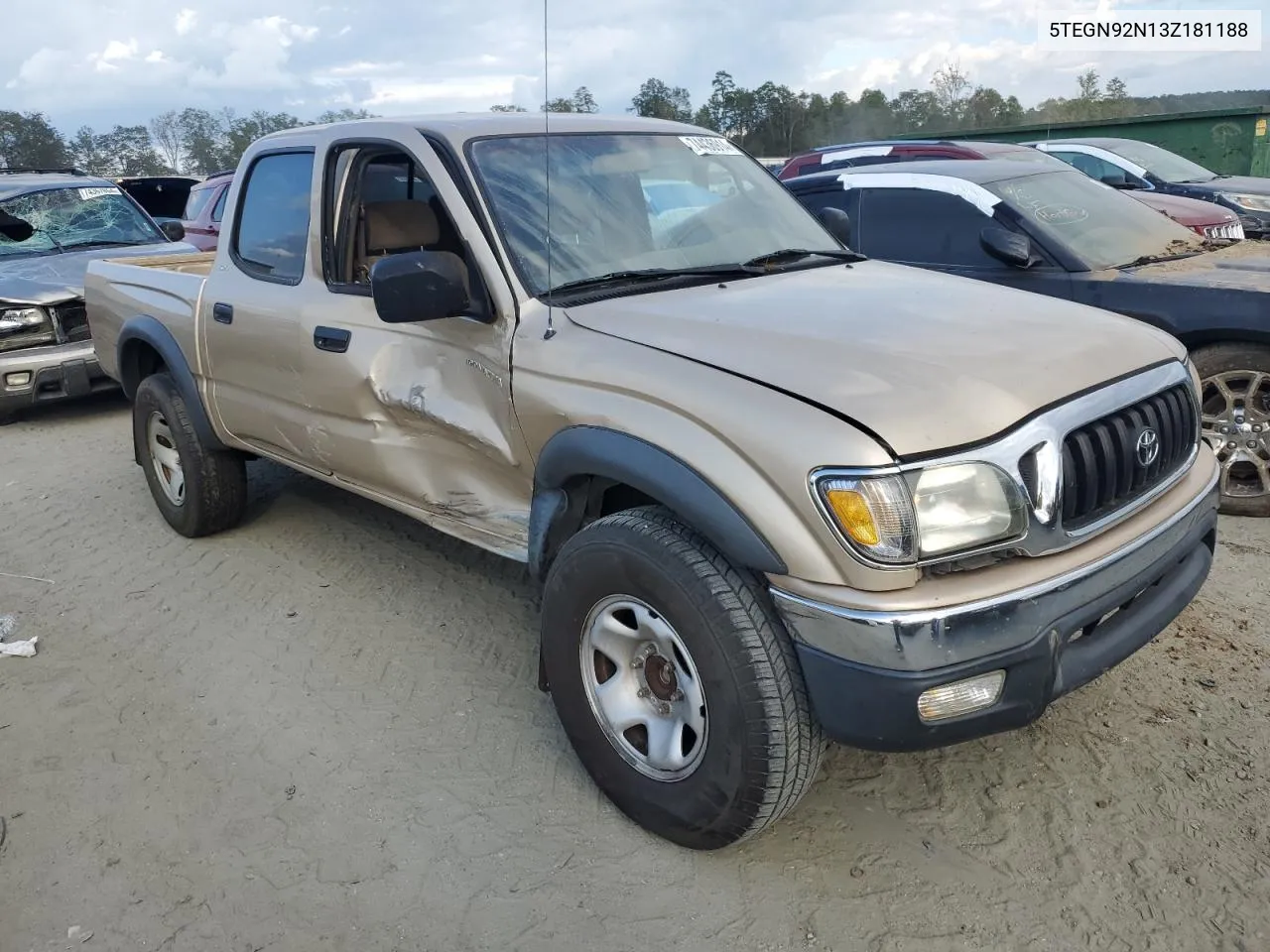 2003 Toyota Tacoma Double Cab Prerunner VIN: 5TEGN92N13Z181188 Lot: 74436914