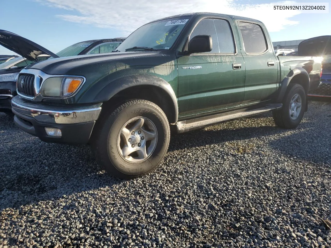 2003 Toyota Tacoma Double Cab Prerunner VIN: 5TEGN92N13Z204002 Lot: 74481784