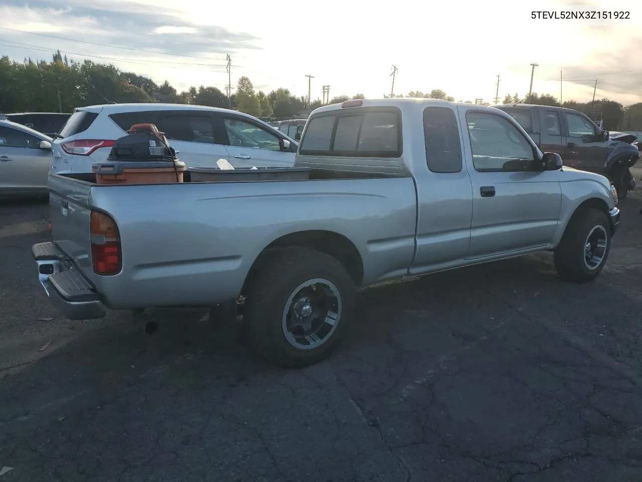 2003 Toyota Tacoma Xtracab VIN: 5TEVL52NX3Z151922 Lot: 75058924