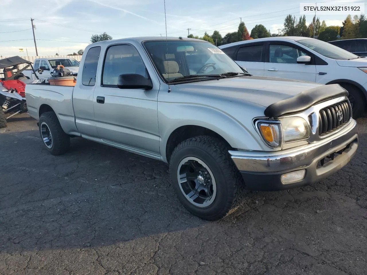 2003 Toyota Tacoma Xtracab VIN: 5TEVL52NX3Z151922 Lot: 75058924