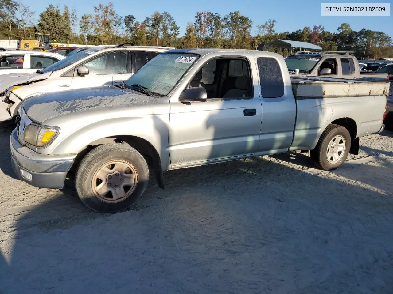 2003 Toyota Tacoma Xtracab VIN: 5TEVL52N33Z182509 Lot: 75101854