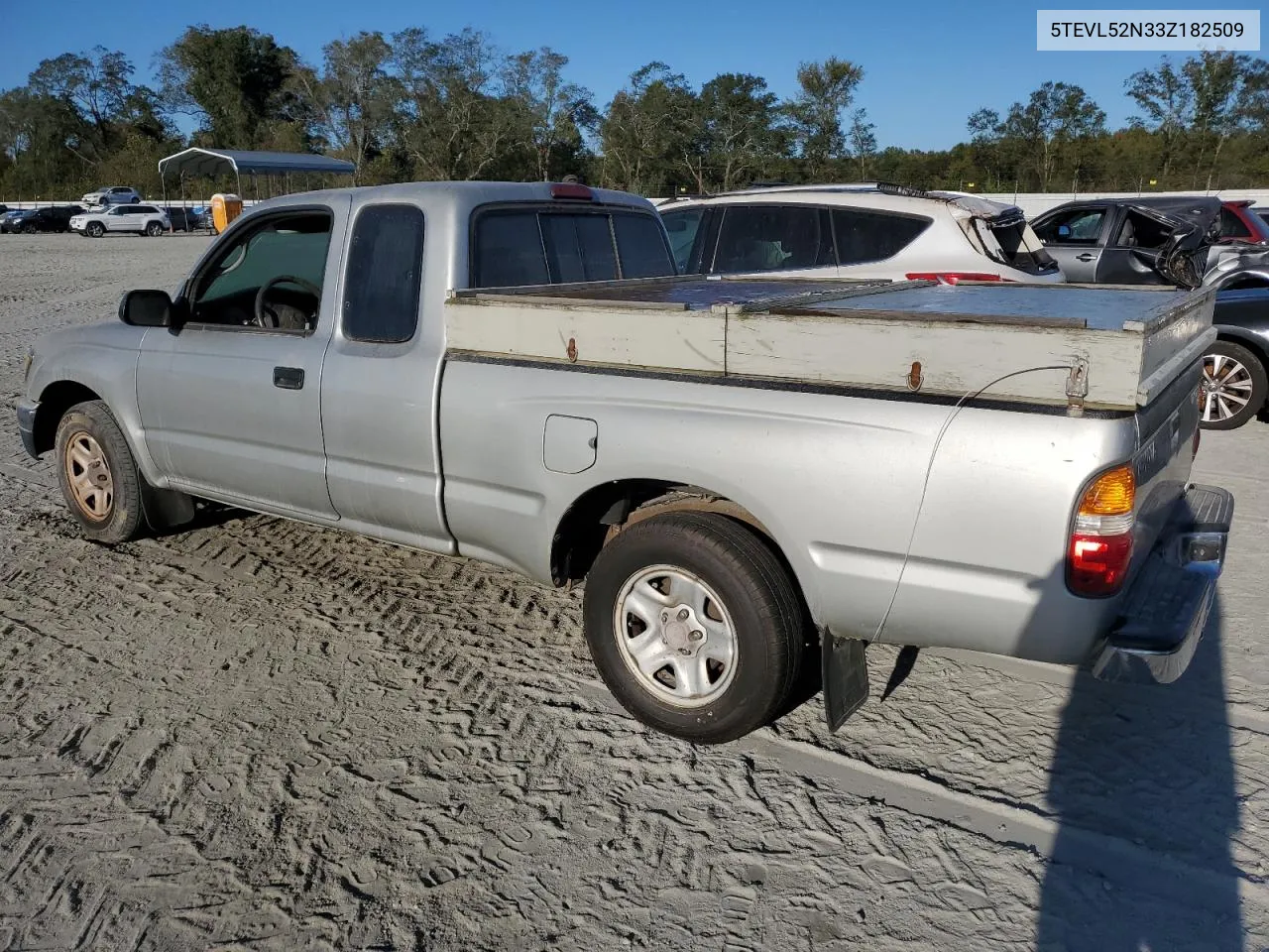 2003 Toyota Tacoma Xtracab VIN: 5TEVL52N33Z182509 Lot: 75101854