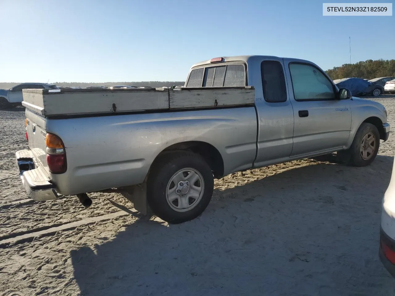 2003 Toyota Tacoma Xtracab VIN: 5TEVL52N33Z182509 Lot: 75101854