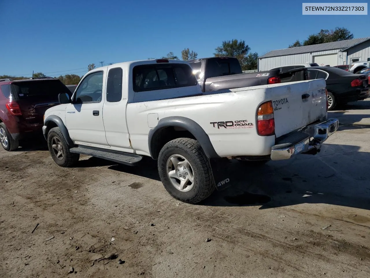 2003 Toyota Tacoma Xtracab VIN: 5TEWN72N33Z217303 Lot: 75124804