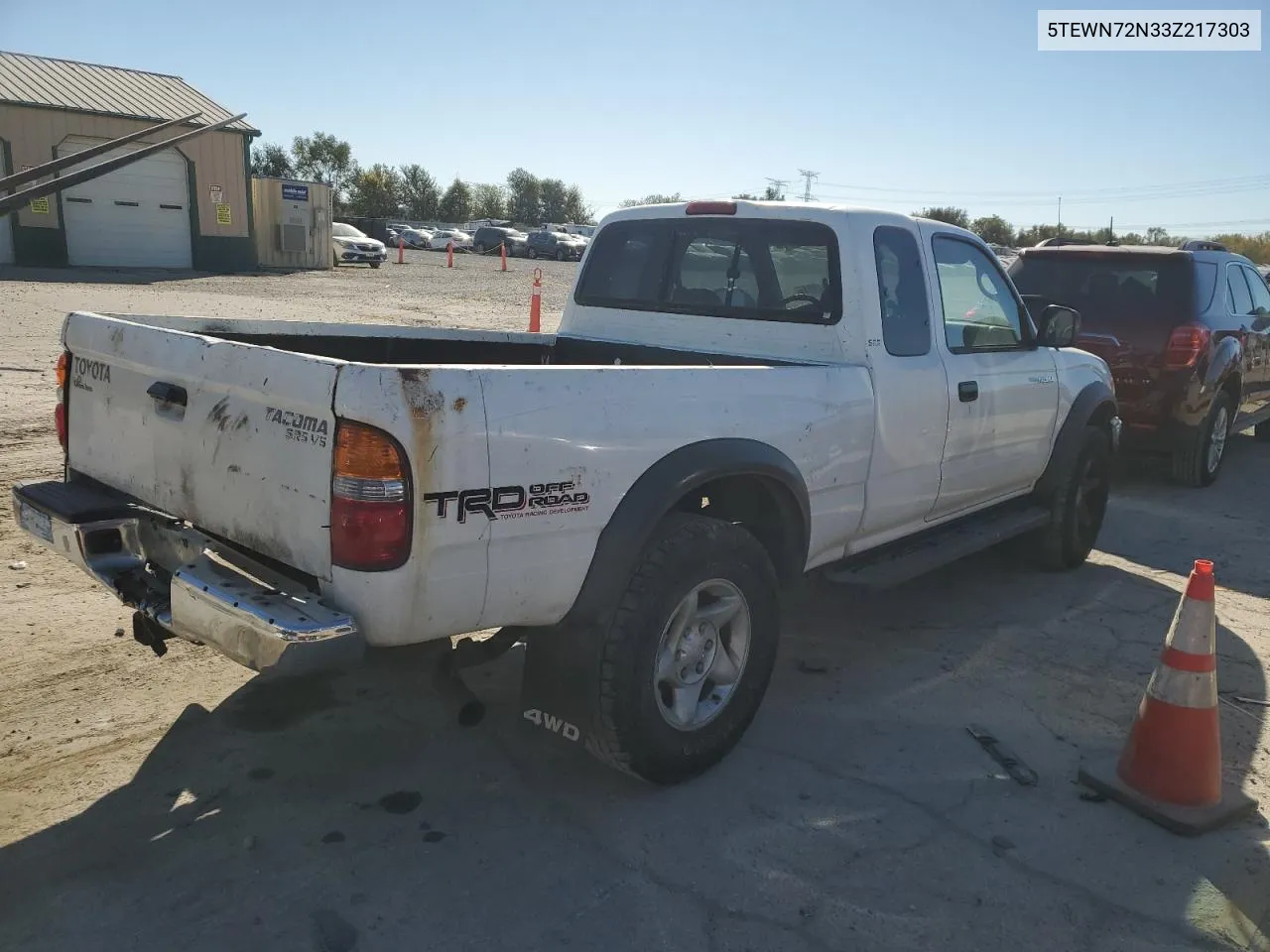 2003 Toyota Tacoma Xtracab VIN: 5TEWN72N33Z217303 Lot: 75124804