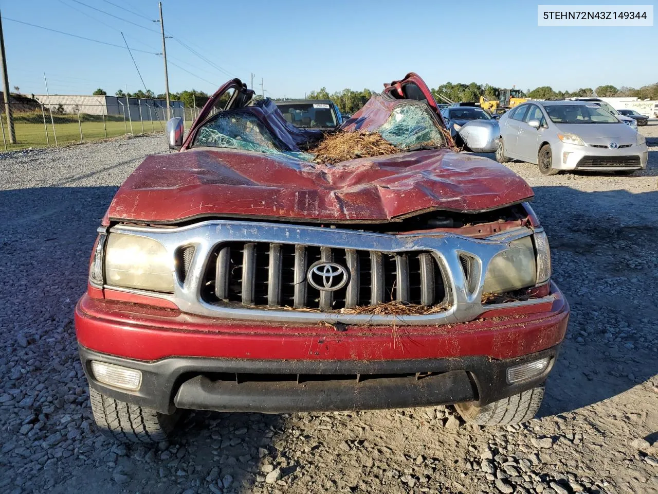 2003 Toyota Tacoma Double Cab VIN: 5TEHN72N43Z149344 Lot: 75162404