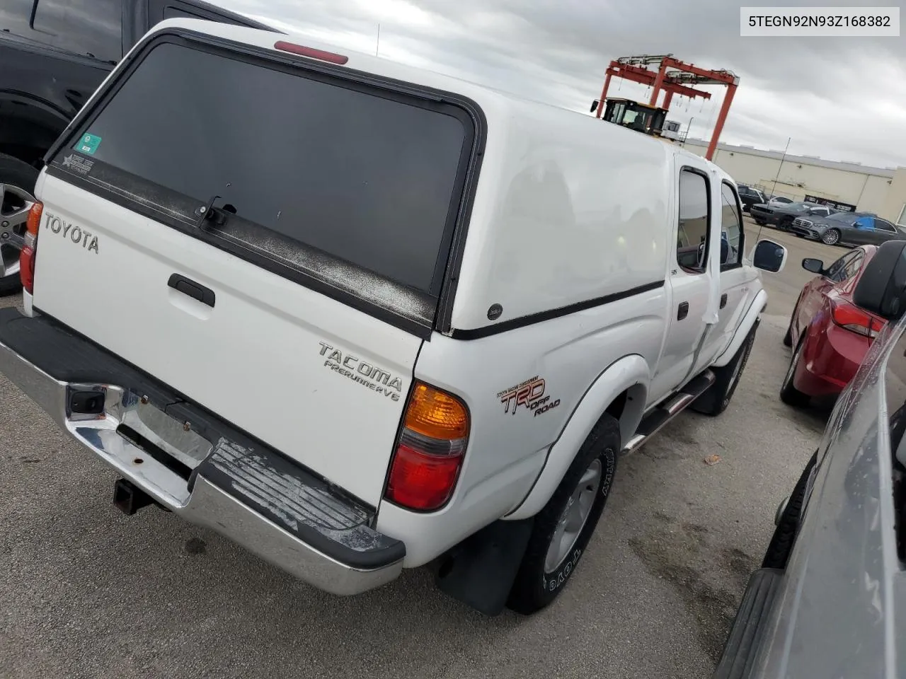 2003 Toyota Tacoma Double Cab Prerunner VIN: 5TEGN92N93Z168382 Lot: 75165494