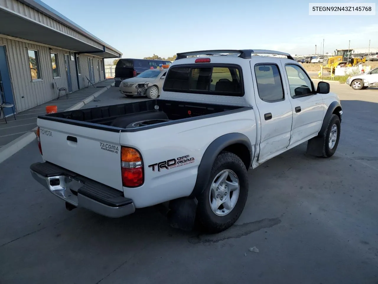 2003 Toyota Tacoma Double Cab Prerunner VIN: 5TEGN92N43Z145768 Lot: 75251694