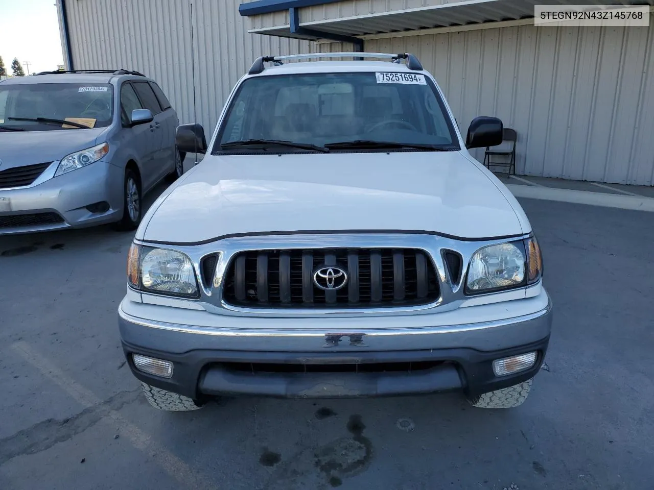 2003 Toyota Tacoma Double Cab Prerunner VIN: 5TEGN92N43Z145768 Lot: 75251694