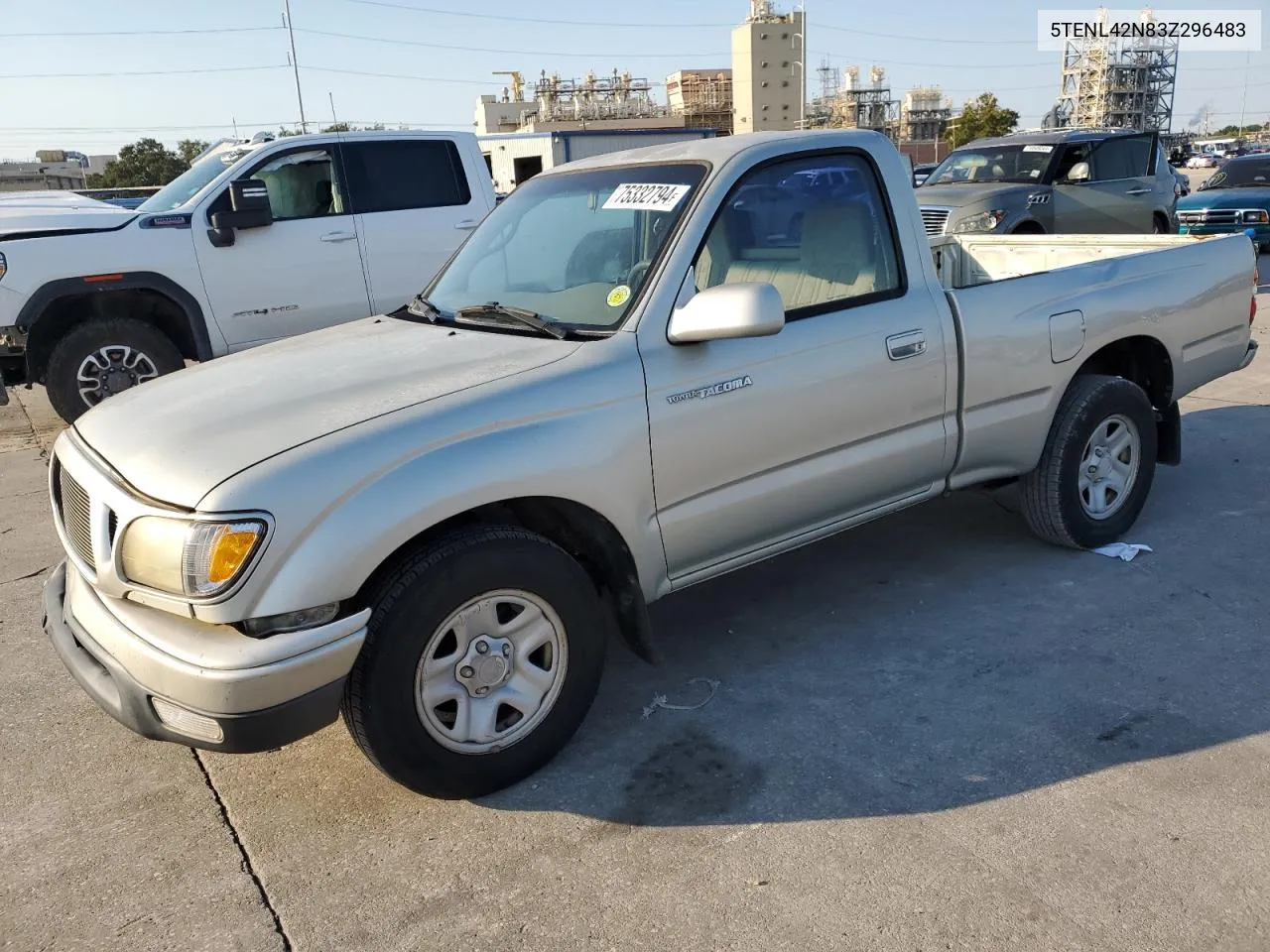 2003 Toyota Tacoma VIN: 5TENL42N83Z296483 Lot: 75332794