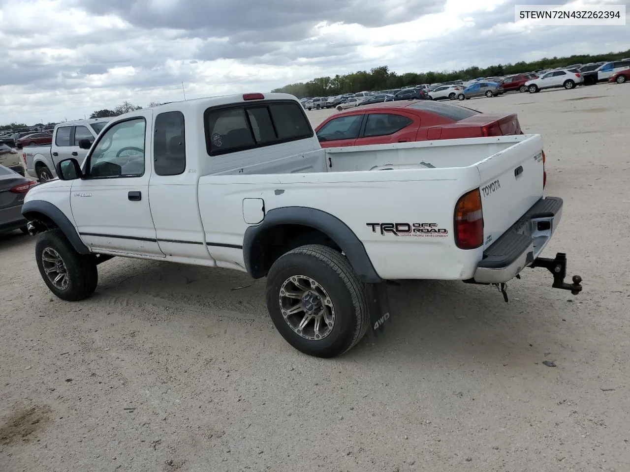 2003 Toyota Tacoma Xtracab VIN: 5TEWN72N43Z262394 Lot: 75618644