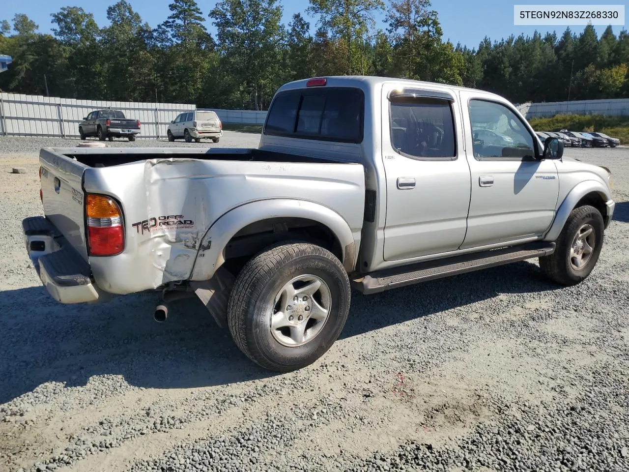 2003 Toyota Tacoma Double Cab Prerunner VIN: 5TEGN92N83Z268330 Lot: 76072004