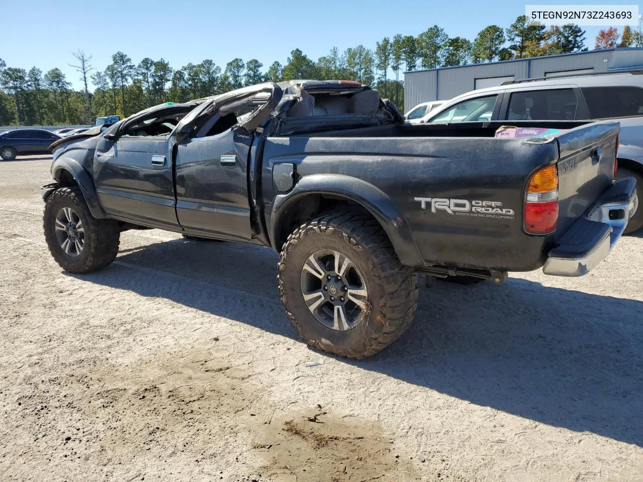 2003 Toyota Tacoma Double Cab Prerunner VIN: 5TEGN92N73Z243693 Lot: 76117404