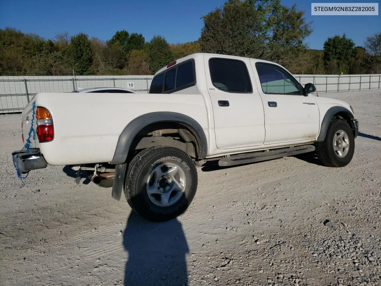 2003 Toyota Tacoma Double Cab Prerunner VIN: 5TEGM92N83Z282005 Lot: 76771944