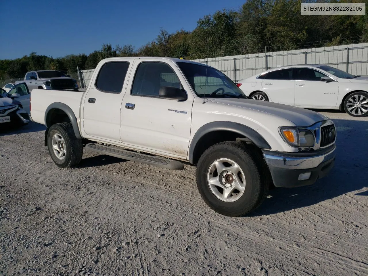 2003 Toyota Tacoma Double Cab Prerunner VIN: 5TEGM92N83Z282005 Lot: 76771944