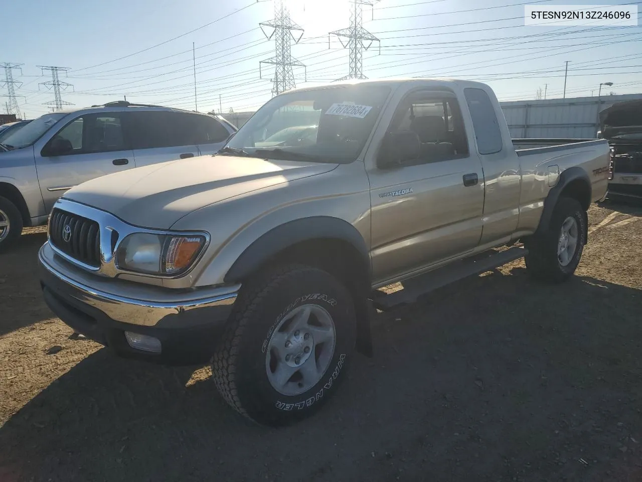 2003 Toyota Tacoma Xtracab Prerunner VIN: 5TESN92N13Z246096 Lot: 76782684