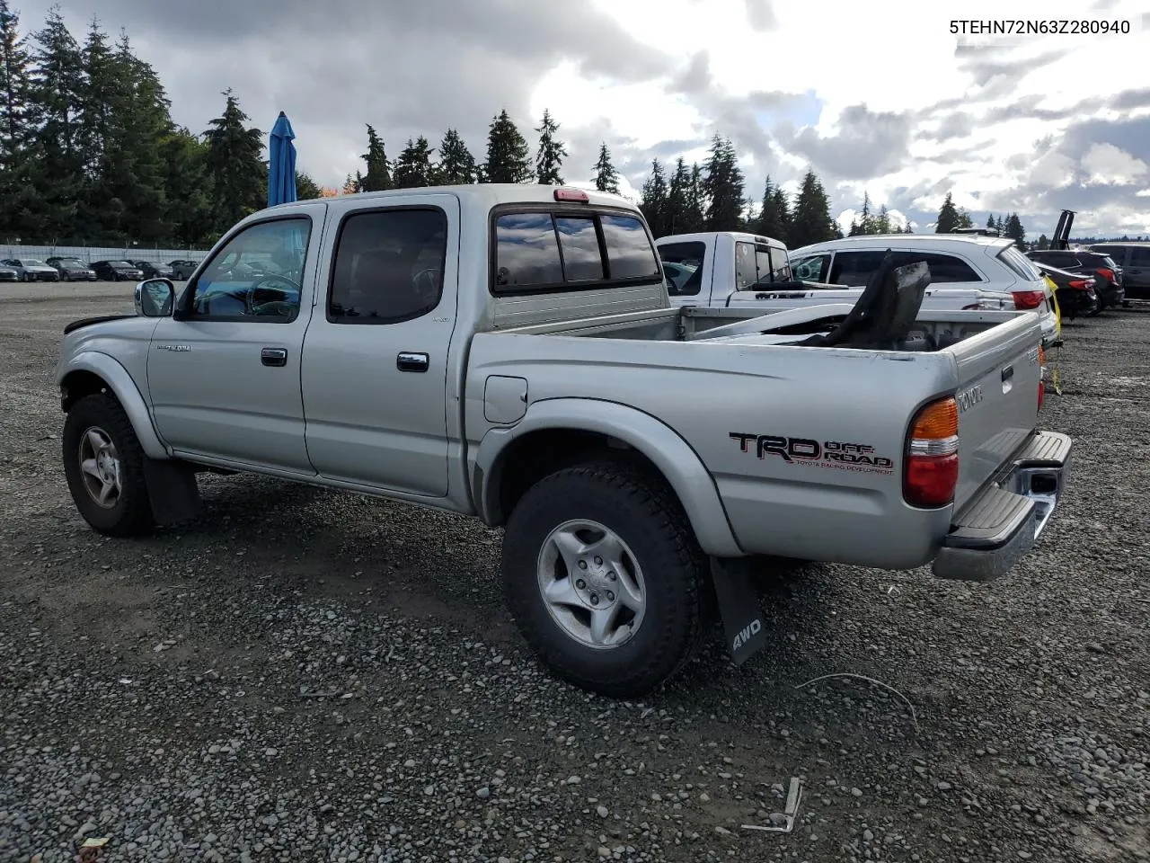 2003 Toyota Tacoma Double Cab VIN: 5TEHN72N63Z280940 Lot: 76881634