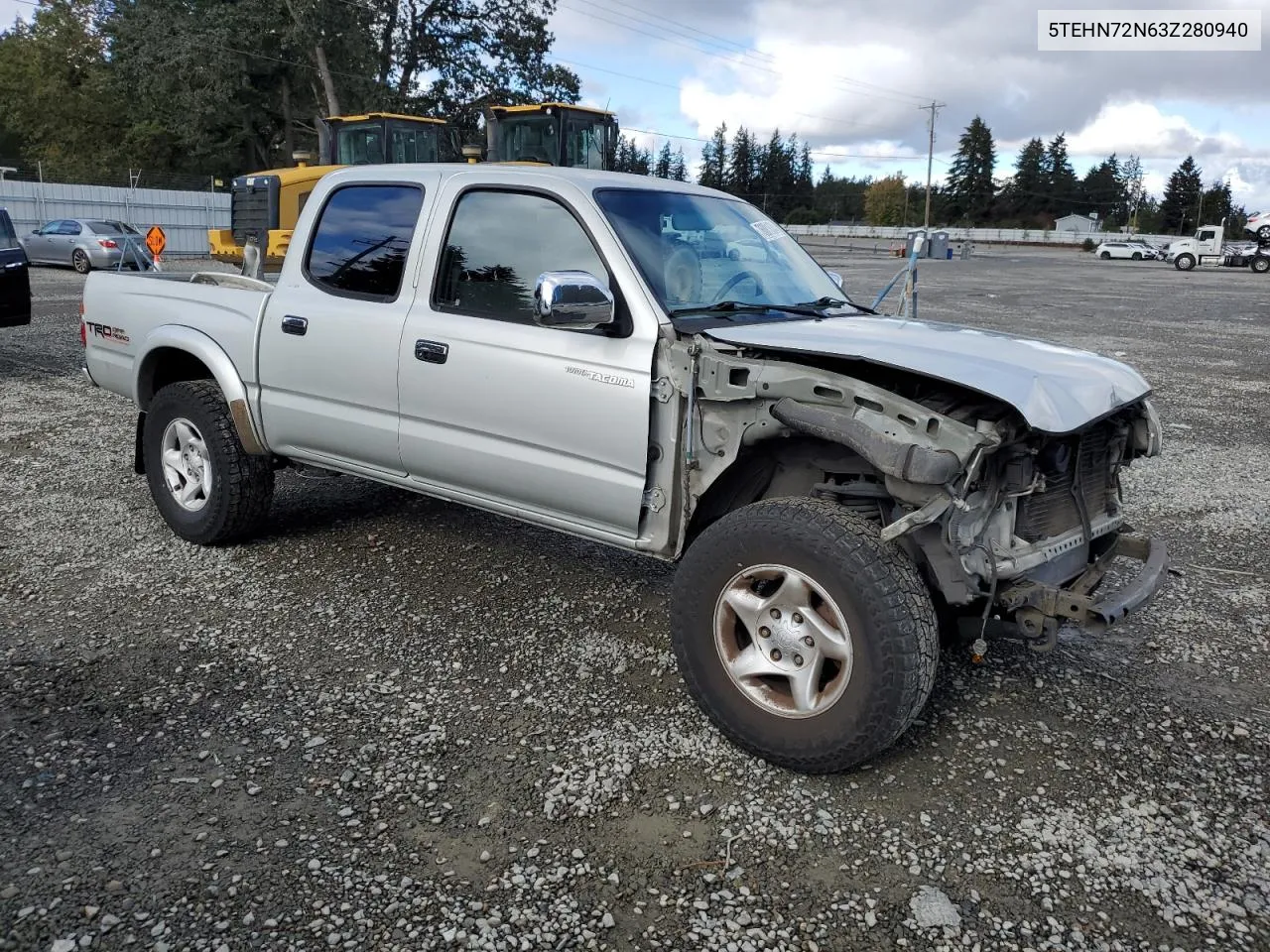 2003 Toyota Tacoma Double Cab VIN: 5TEHN72N63Z280940 Lot: 76881634