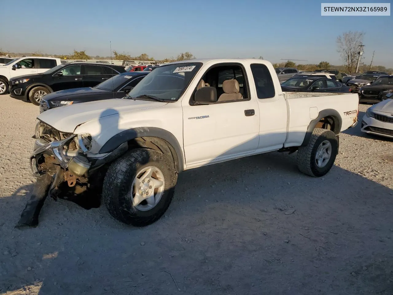 2003 Toyota Tacoma Xtracab VIN: 5TEWN72NX3Z165989 Lot: 76987374