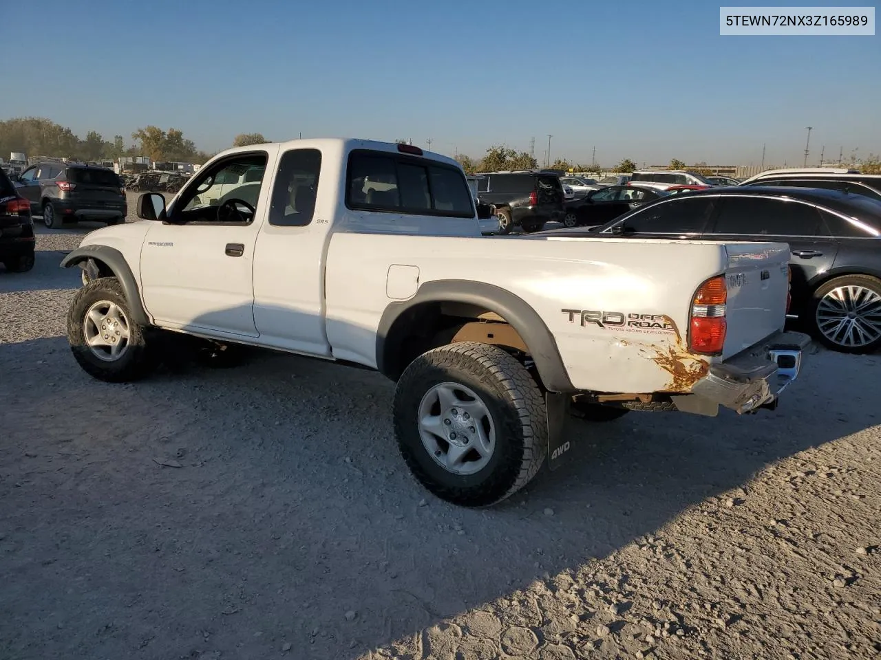 2003 Toyota Tacoma Xtracab VIN: 5TEWN72NX3Z165989 Lot: 76987374