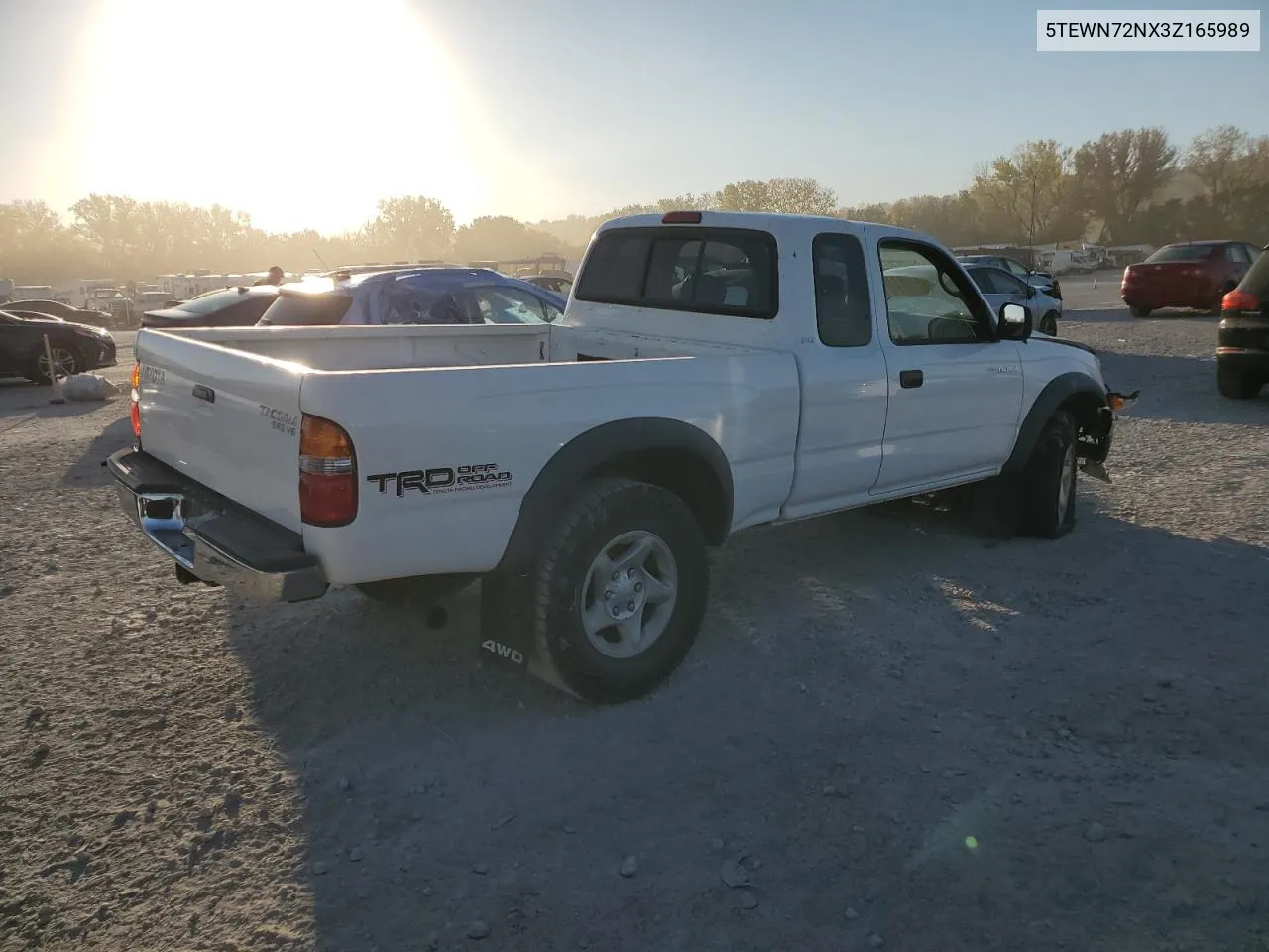 2003 Toyota Tacoma Xtracab VIN: 5TEWN72NX3Z165989 Lot: 76987374