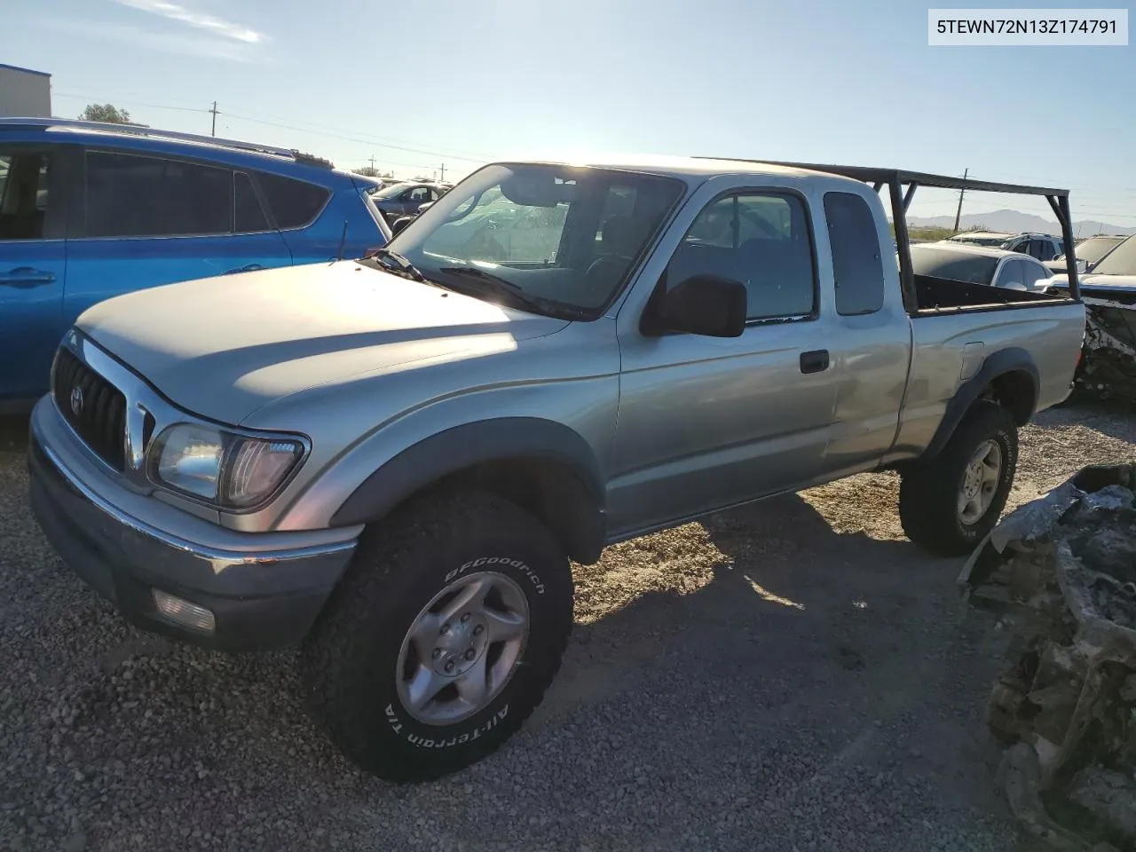 2003 Toyota Tacoma Xtracab VIN: 5TEWN72N13Z174791 Lot: 77230344