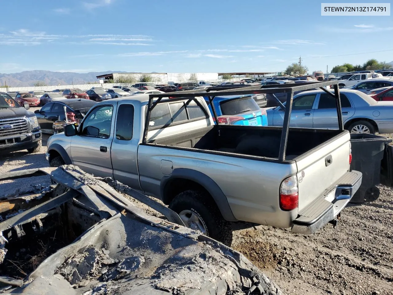 2003 Toyota Tacoma Xtracab VIN: 5TEWN72N13Z174791 Lot: 77230344