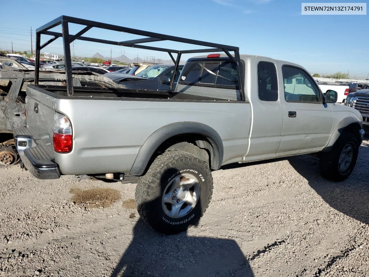 2003 Toyota Tacoma Xtracab VIN: 5TEWN72N13Z174791 Lot: 77230344