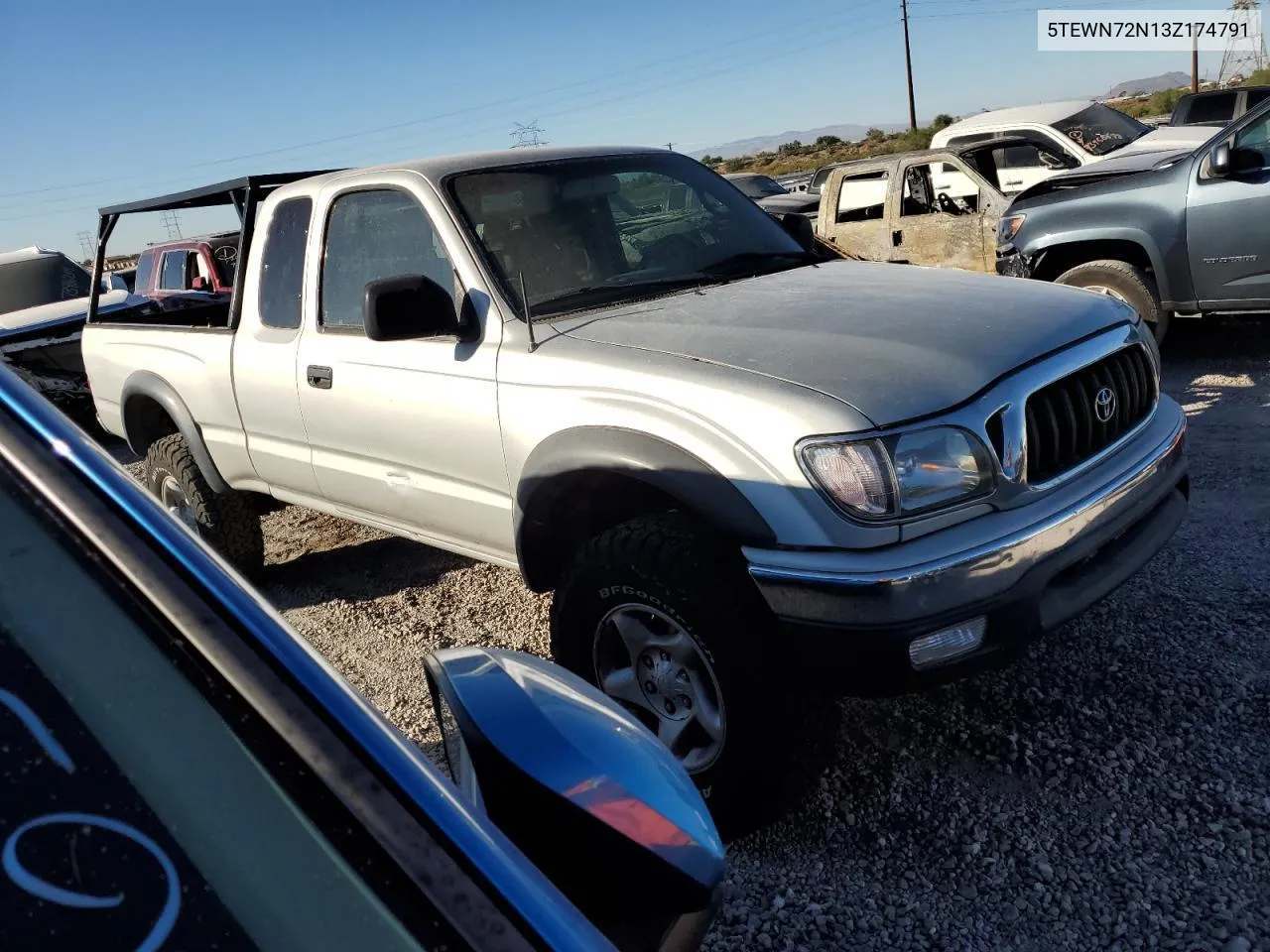 2003 Toyota Tacoma Xtracab VIN: 5TEWN72N13Z174791 Lot: 77230344