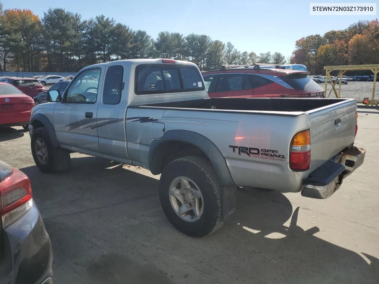 2003 Toyota Tacoma Xtracab VIN: 5TEWN72N03Z173910 Lot: 77830124