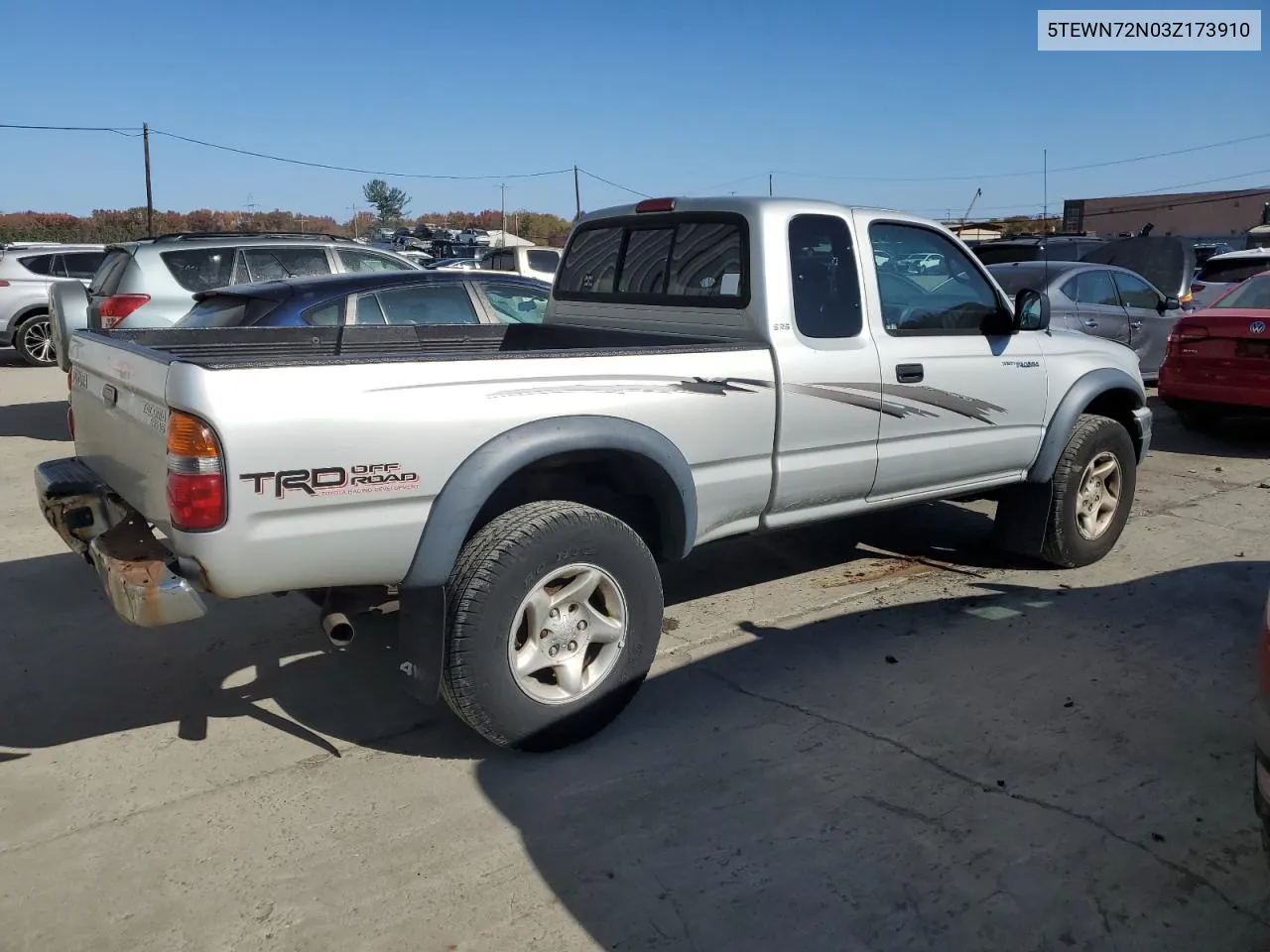 2003 Toyota Tacoma Xtracab VIN: 5TEWN72N03Z173910 Lot: 77830124