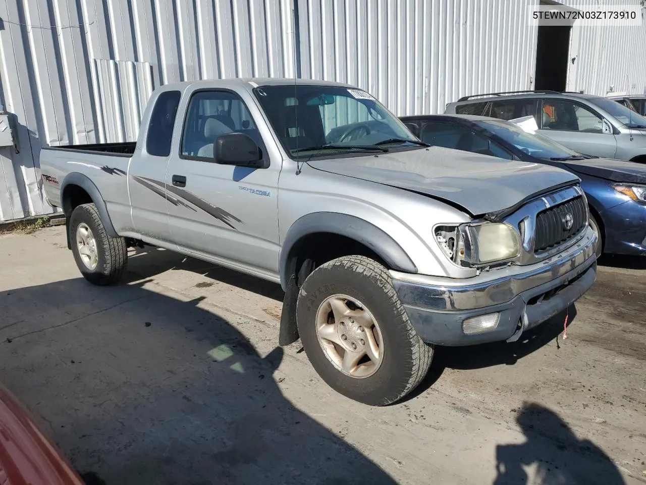 2003 Toyota Tacoma Xtracab VIN: 5TEWN72N03Z173910 Lot: 77830124