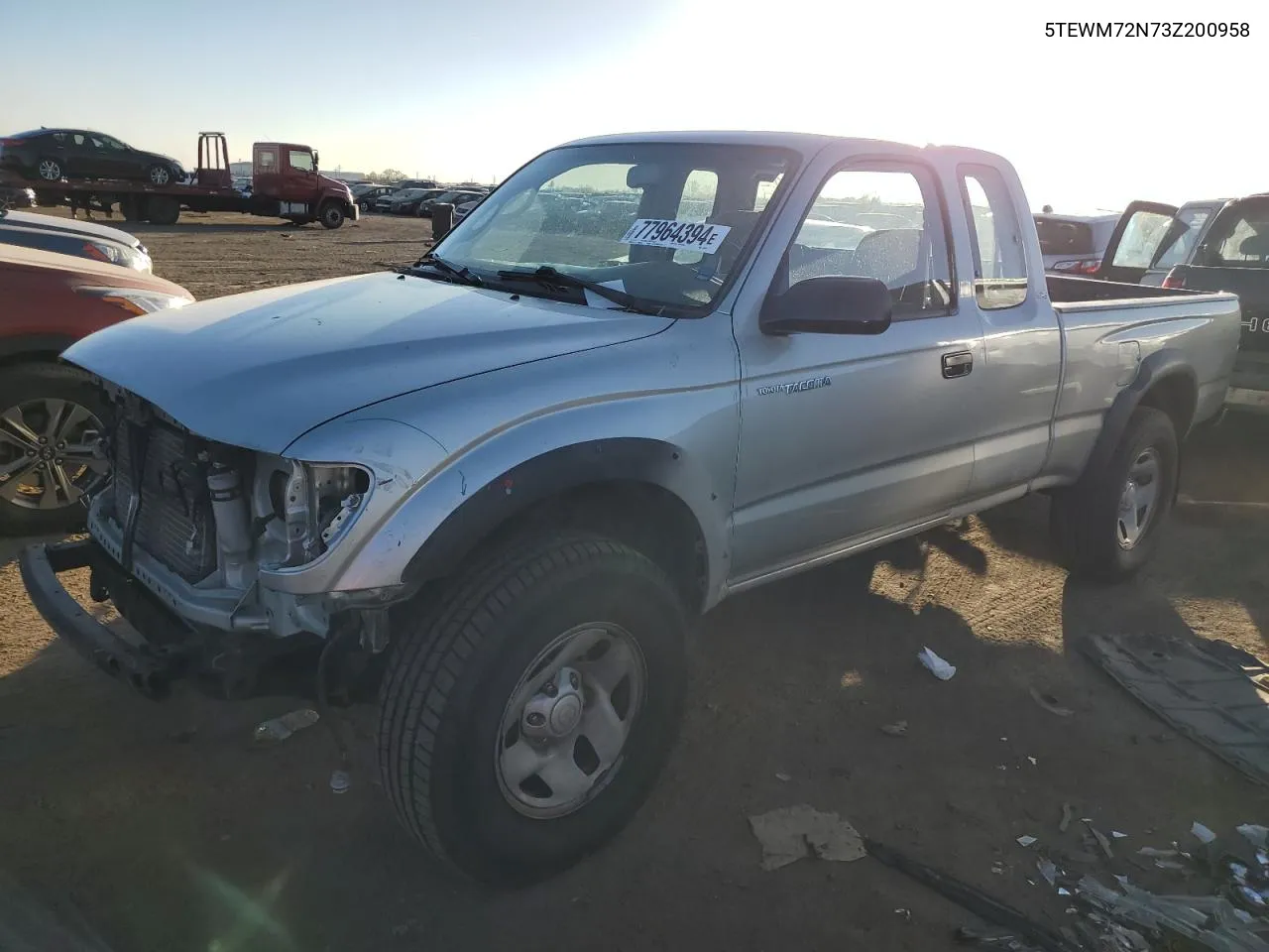 2003 Toyota Tacoma Xtracab VIN: 5TEWM72N73Z200958 Lot: 77964394