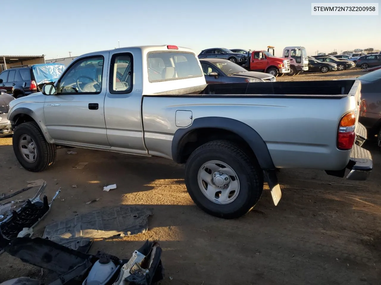 2003 Toyota Tacoma Xtracab VIN: 5TEWM72N73Z200958 Lot: 77964394