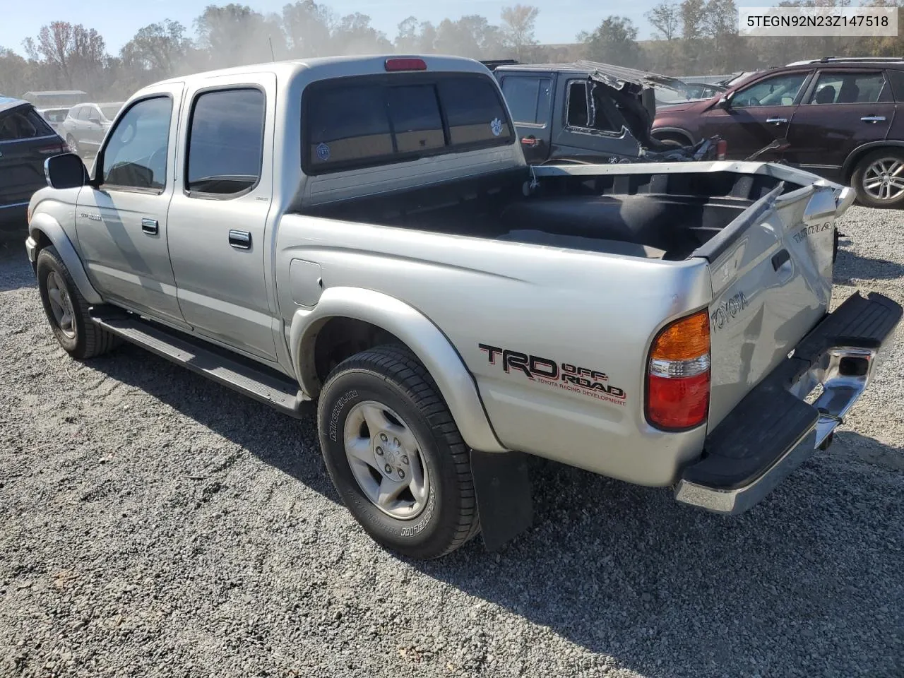 2003 Toyota Tacoma Double Cab Prerunner VIN: 5TEGN92N23Z147518 Lot: 78081584