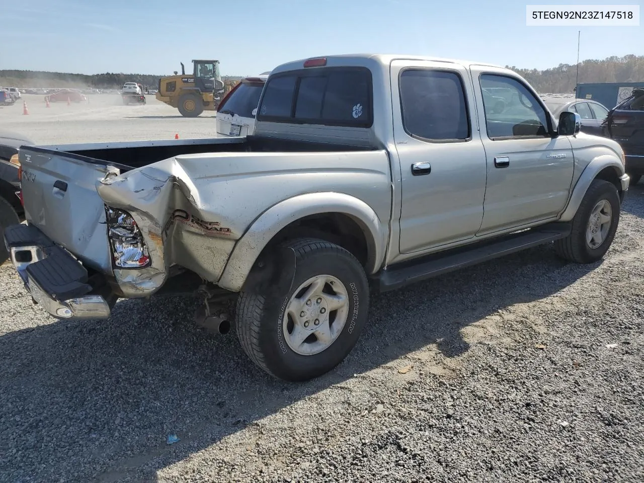 2003 Toyota Tacoma Double Cab Prerunner VIN: 5TEGN92N23Z147518 Lot: 78081584