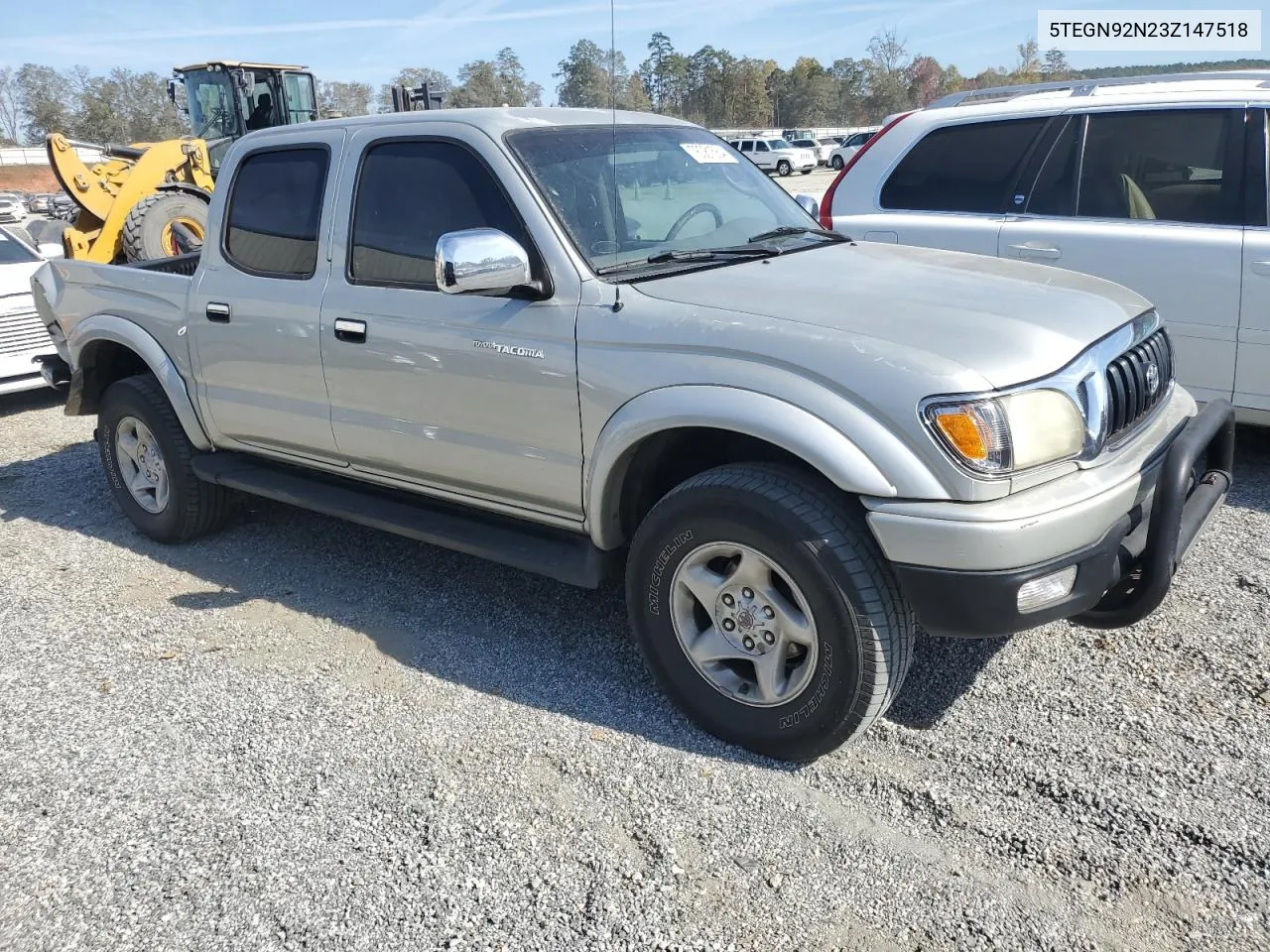 2003 Toyota Tacoma Double Cab Prerunner VIN: 5TEGN92N23Z147518 Lot: 78081584